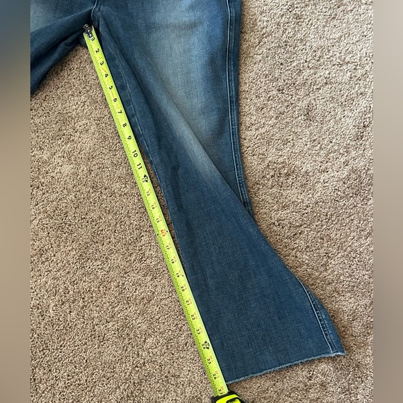 NWT NYDJ Woman’s Marilyn Straight Raw Hem Multi Color Pocket  Cropped Jean - Picture 12 of 16